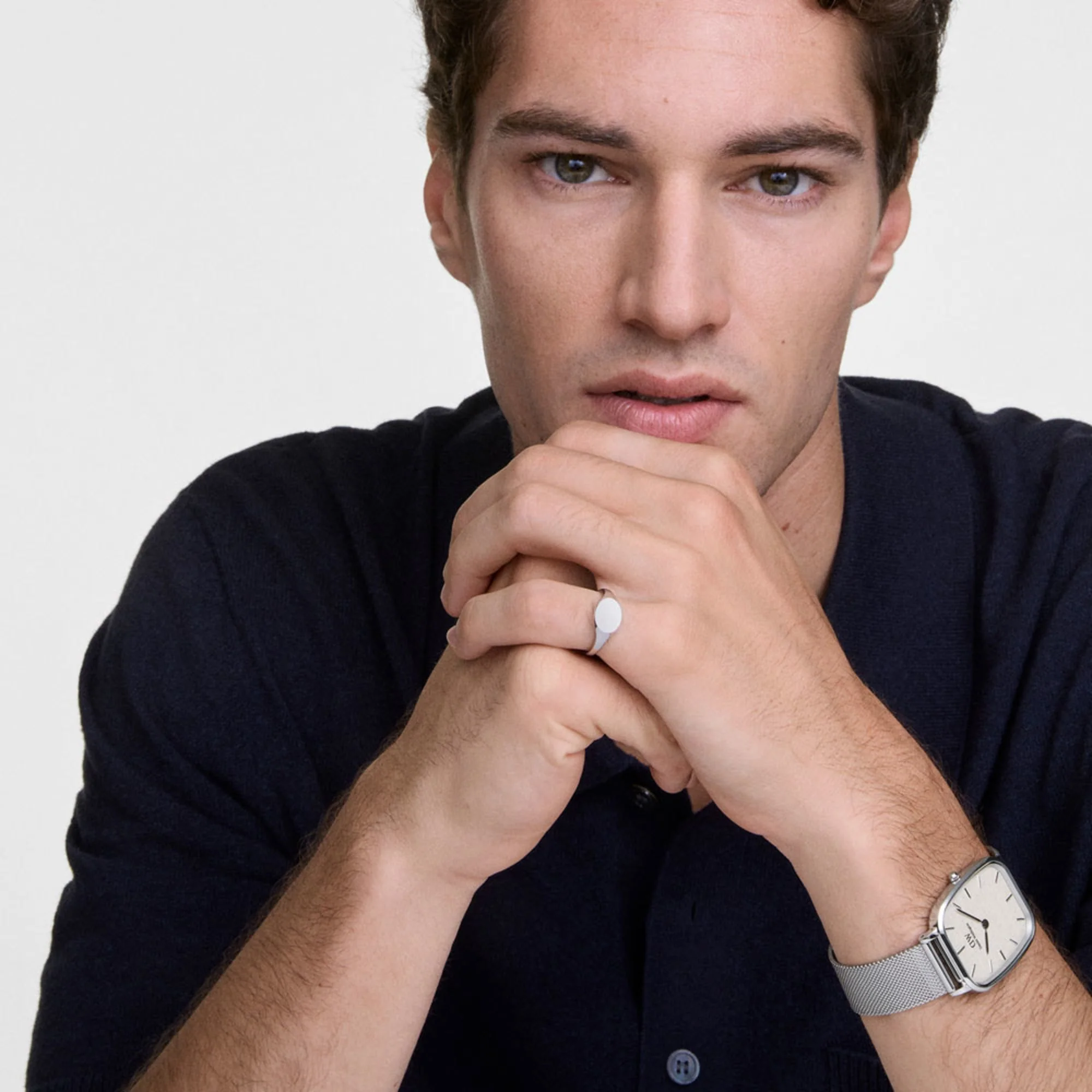Marlon & Classic Mini Signet Ring Silver Set - Image 2