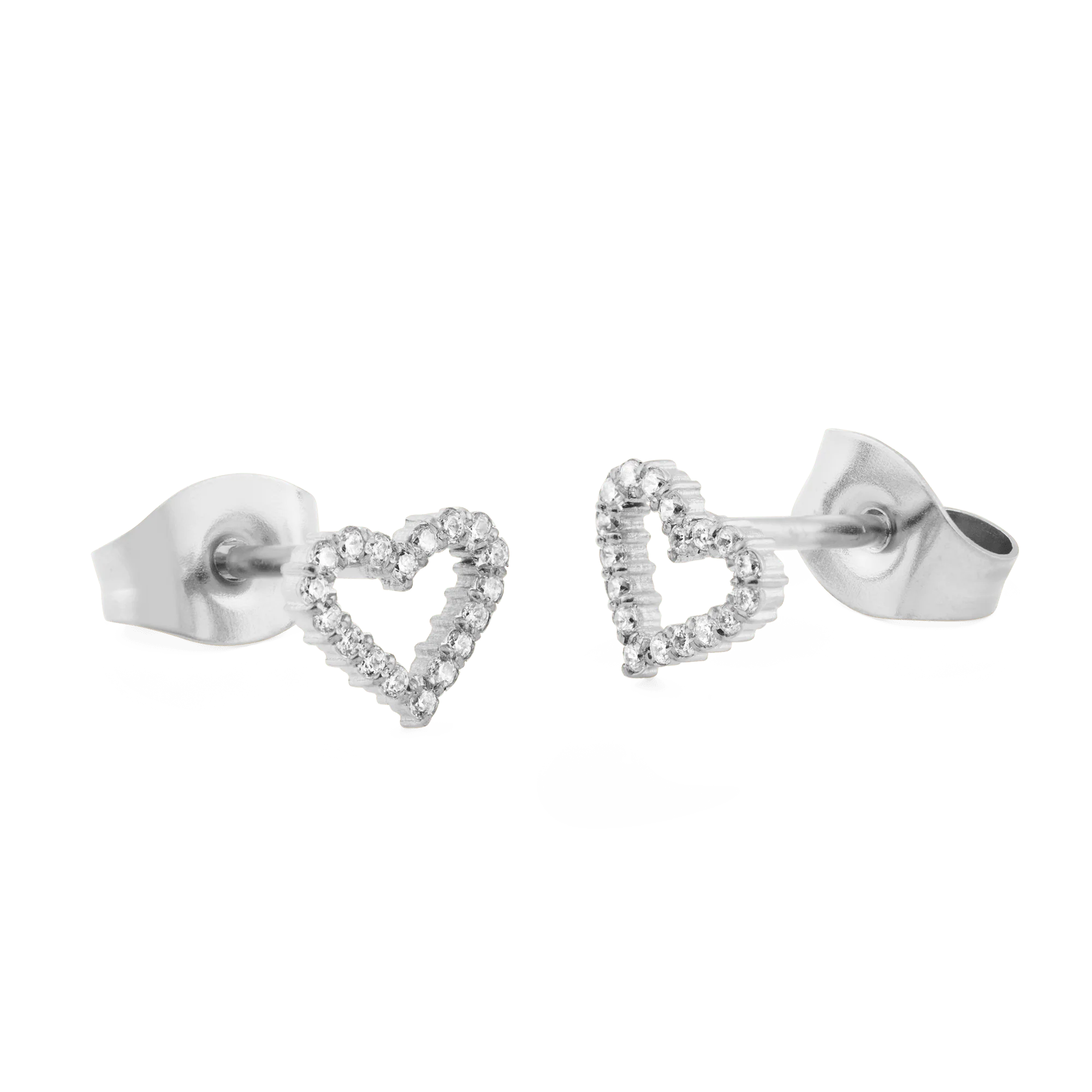 Mirelle Heart Earrings Silver - Image 3