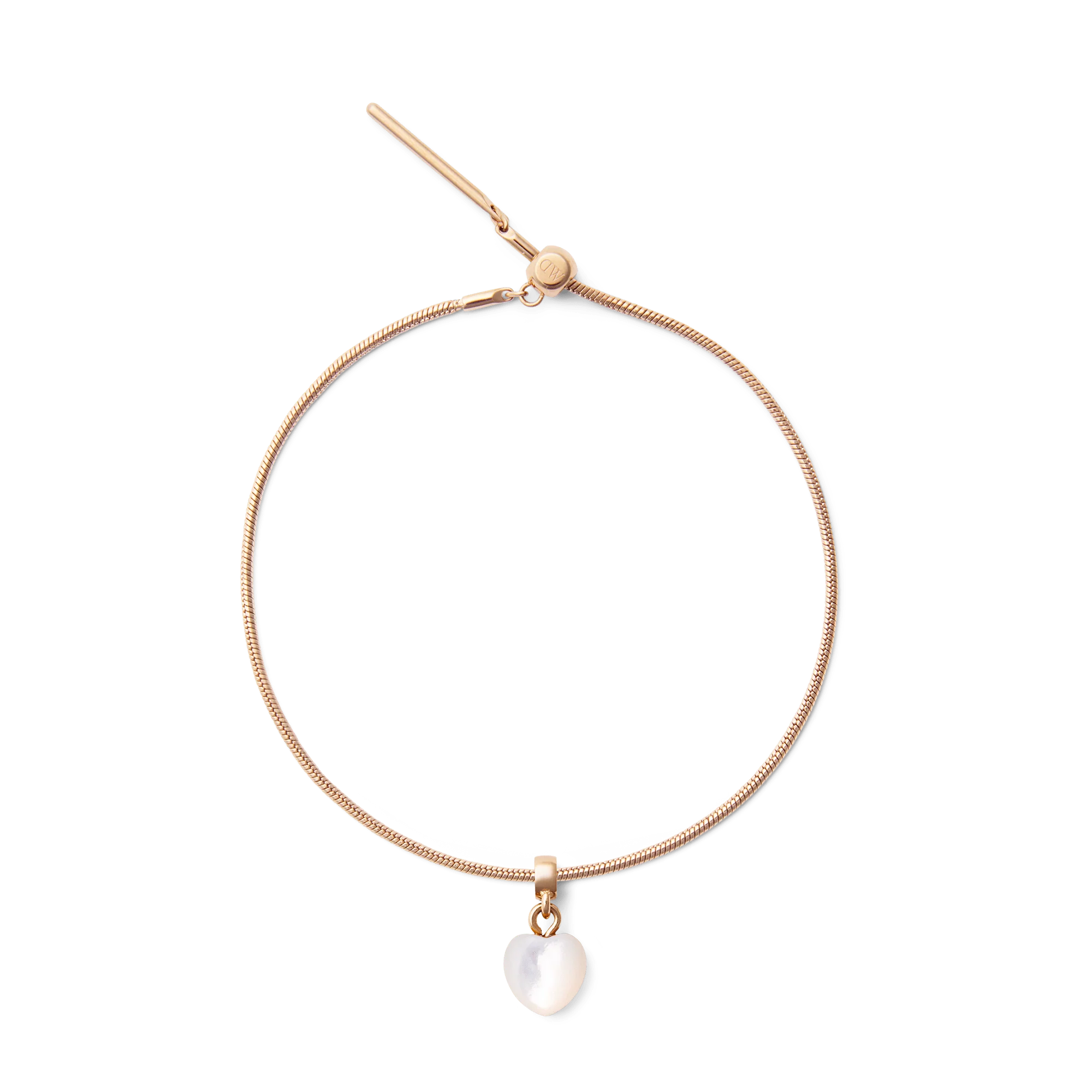 Mother of Pearl Heart  Rose Gold Charm - Image 4
