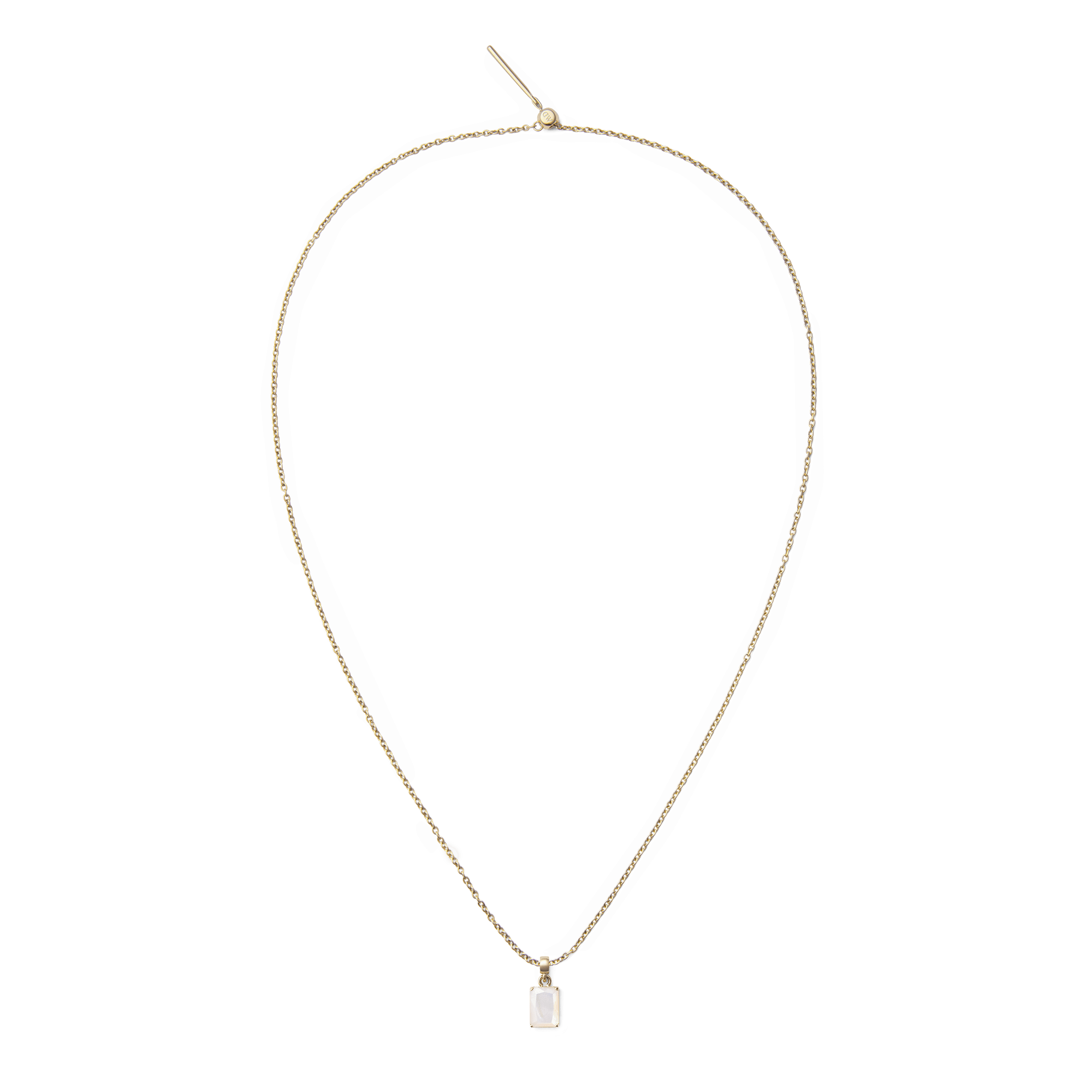 Mother of Pearl Octagon Gold Charm - Image 4