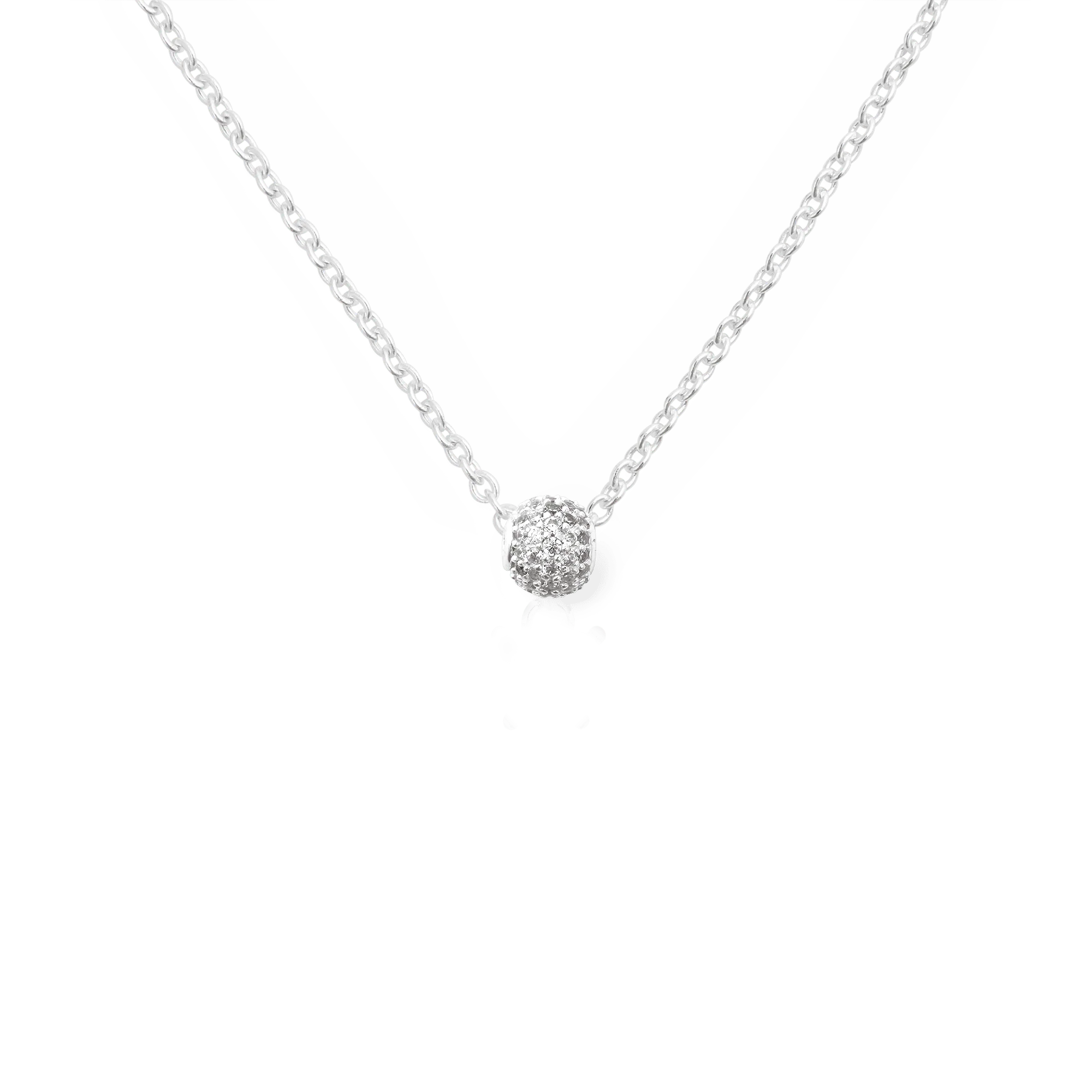 Pavé Orb White Crystal Charm - Image 3