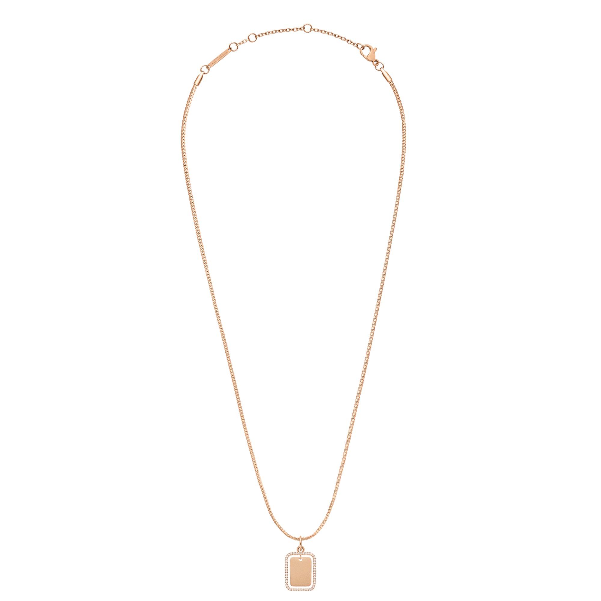 Rectangular Crystal Frame Pendant RG - Image 3