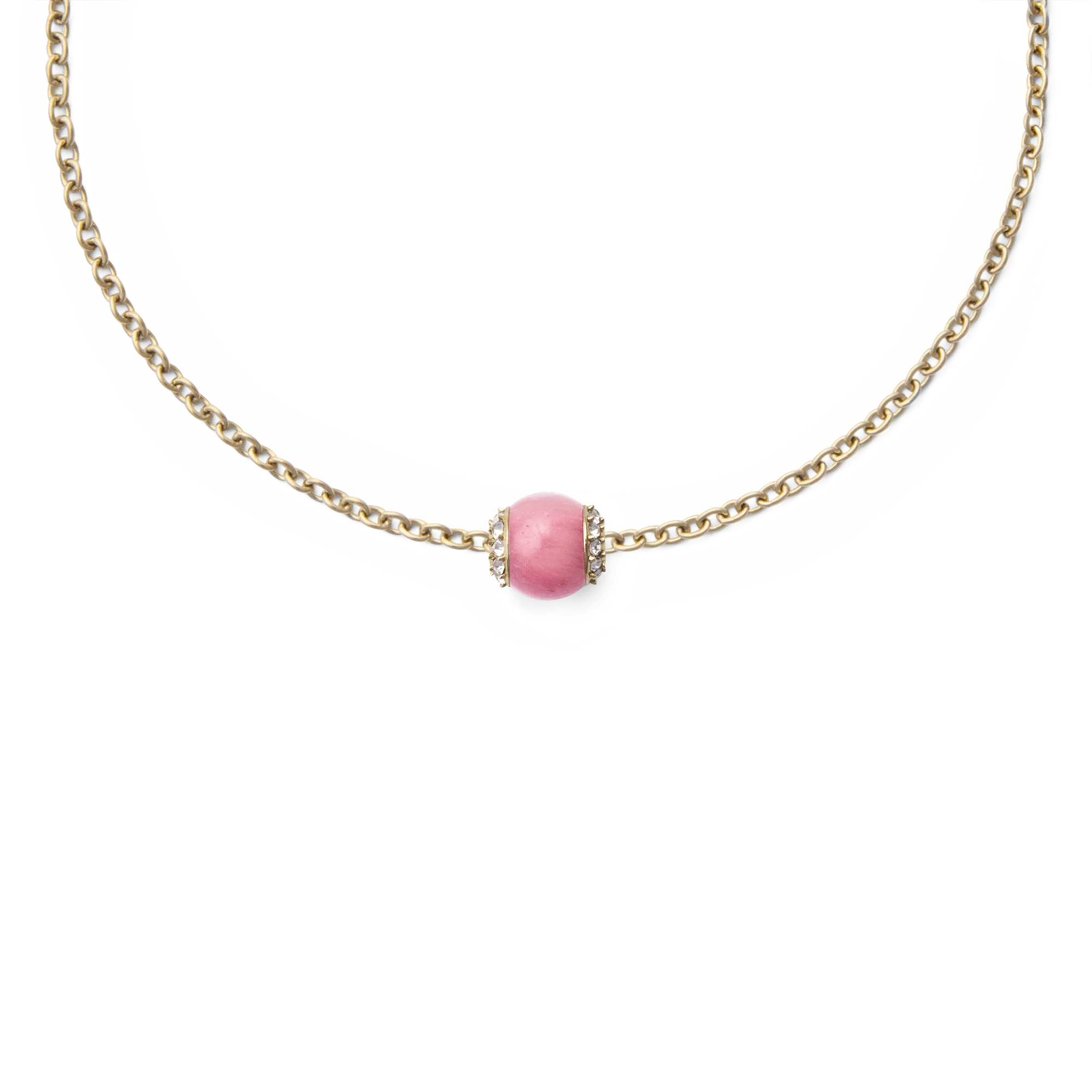 Rhodonite Crystal Orb Gold Charm - Image 3