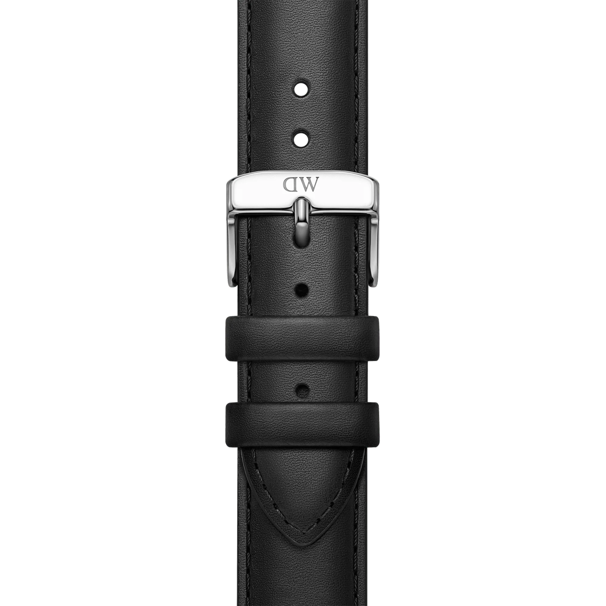 Smartwatch Strap Leather Silver - Image 4