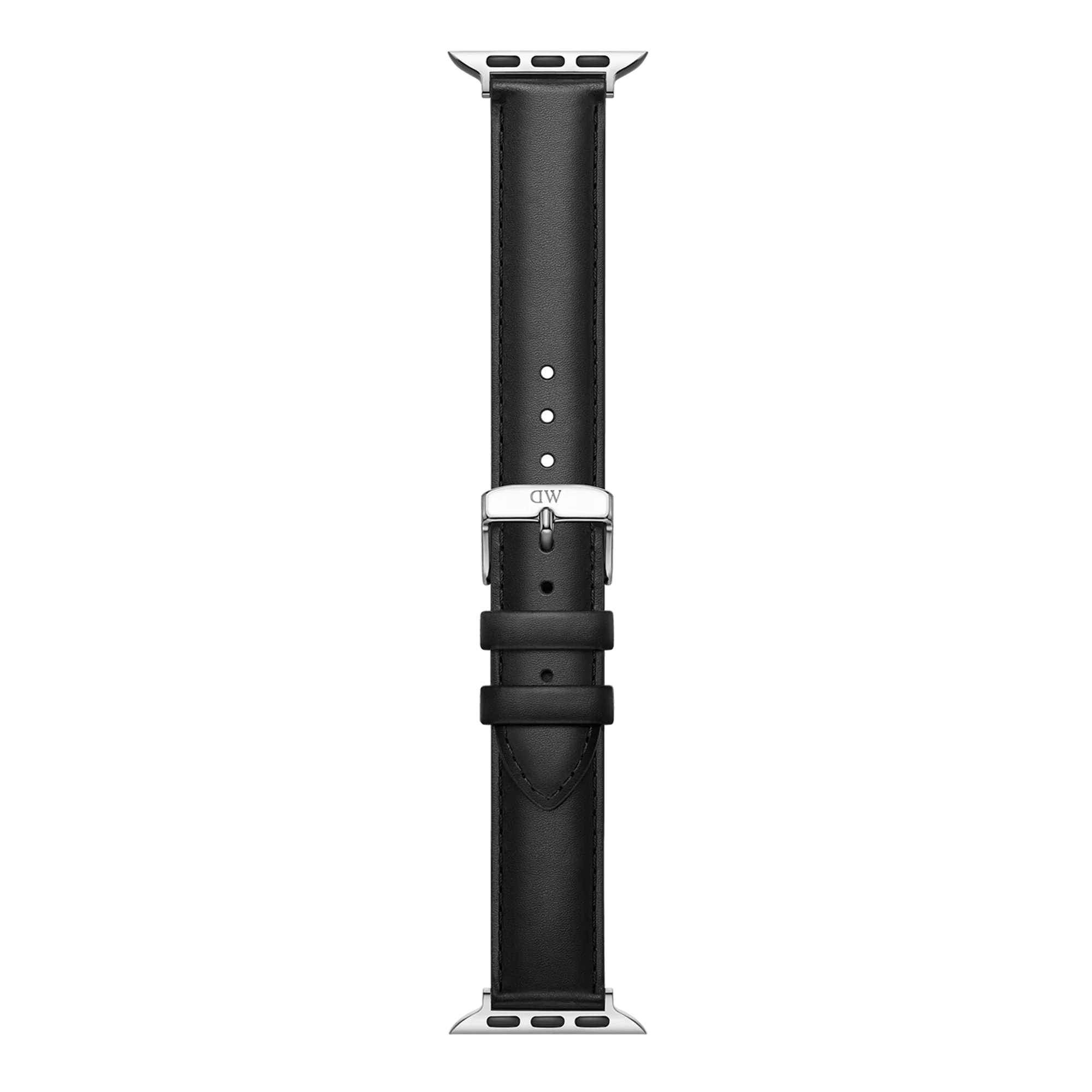 Smartwatch Strap Leather Silver - Image 5