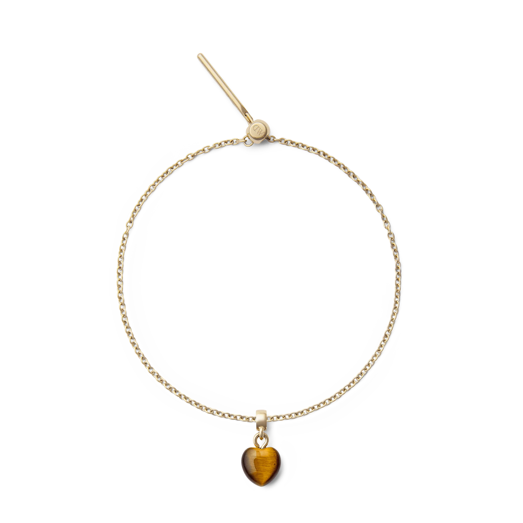Tiger eye Heart Gold Charm - Image 4