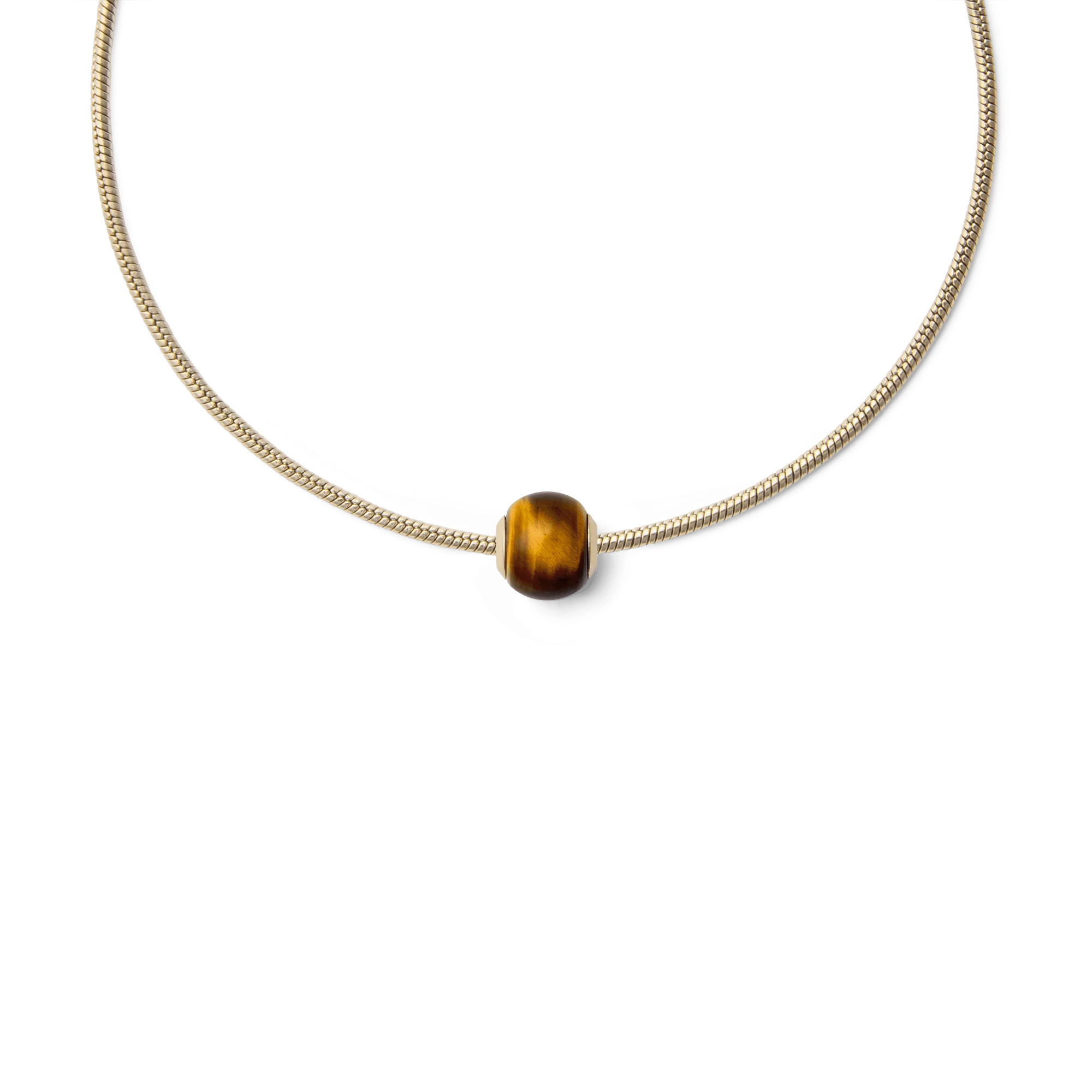 Tiger eye Orb Gold charm - Image 3