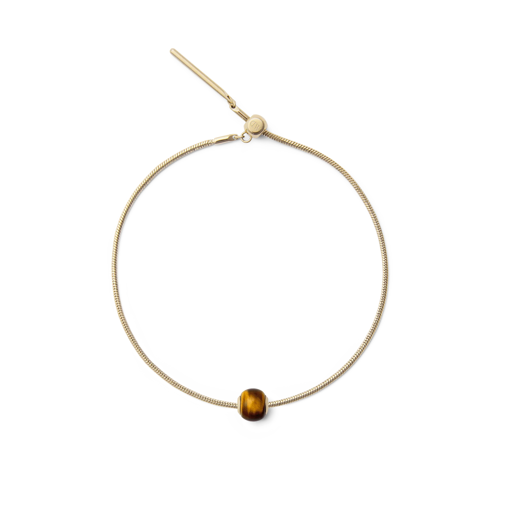 Tiger eye Orb Gold charm - Image 4
