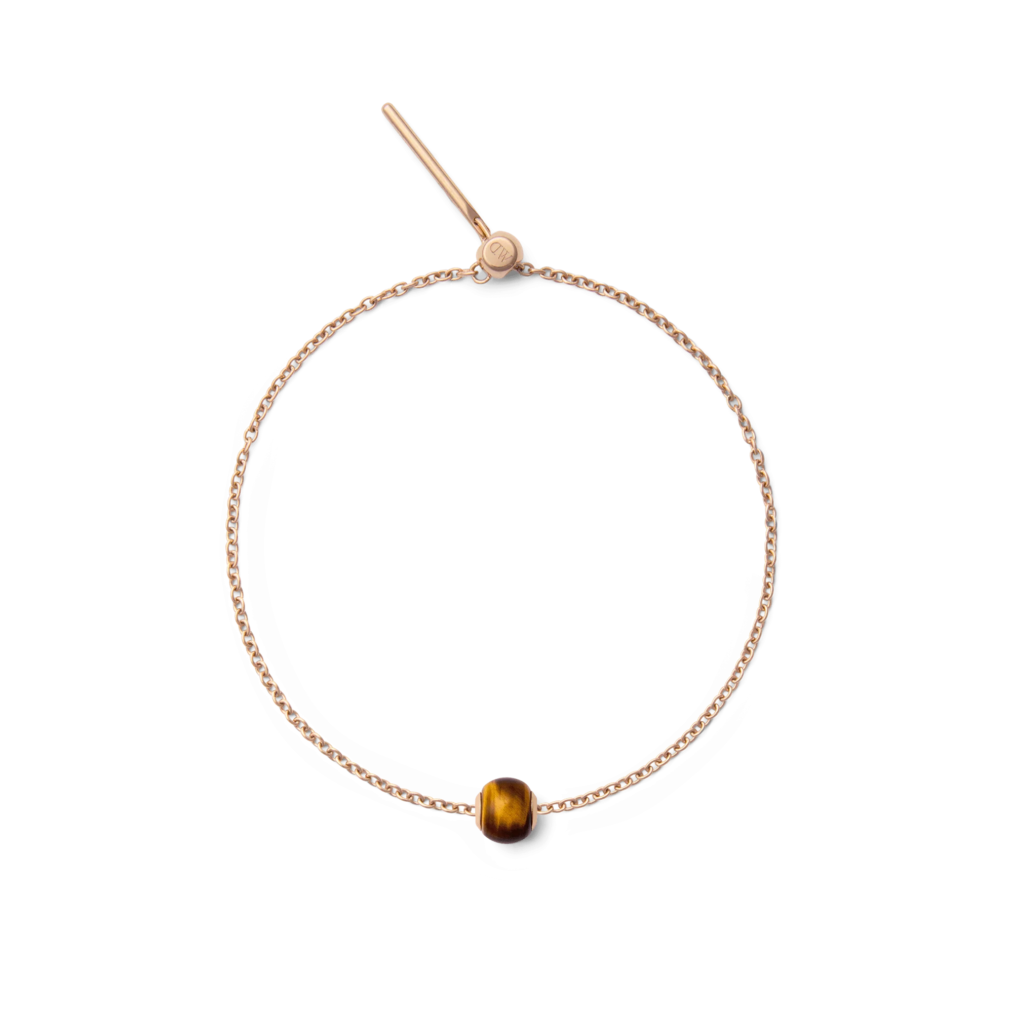 Tiger eye Orb  Rose Gold charm - Image 4